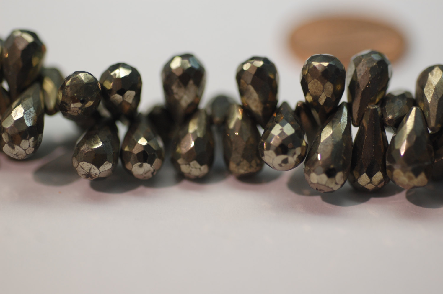 Natural Pyrite Drops Facted