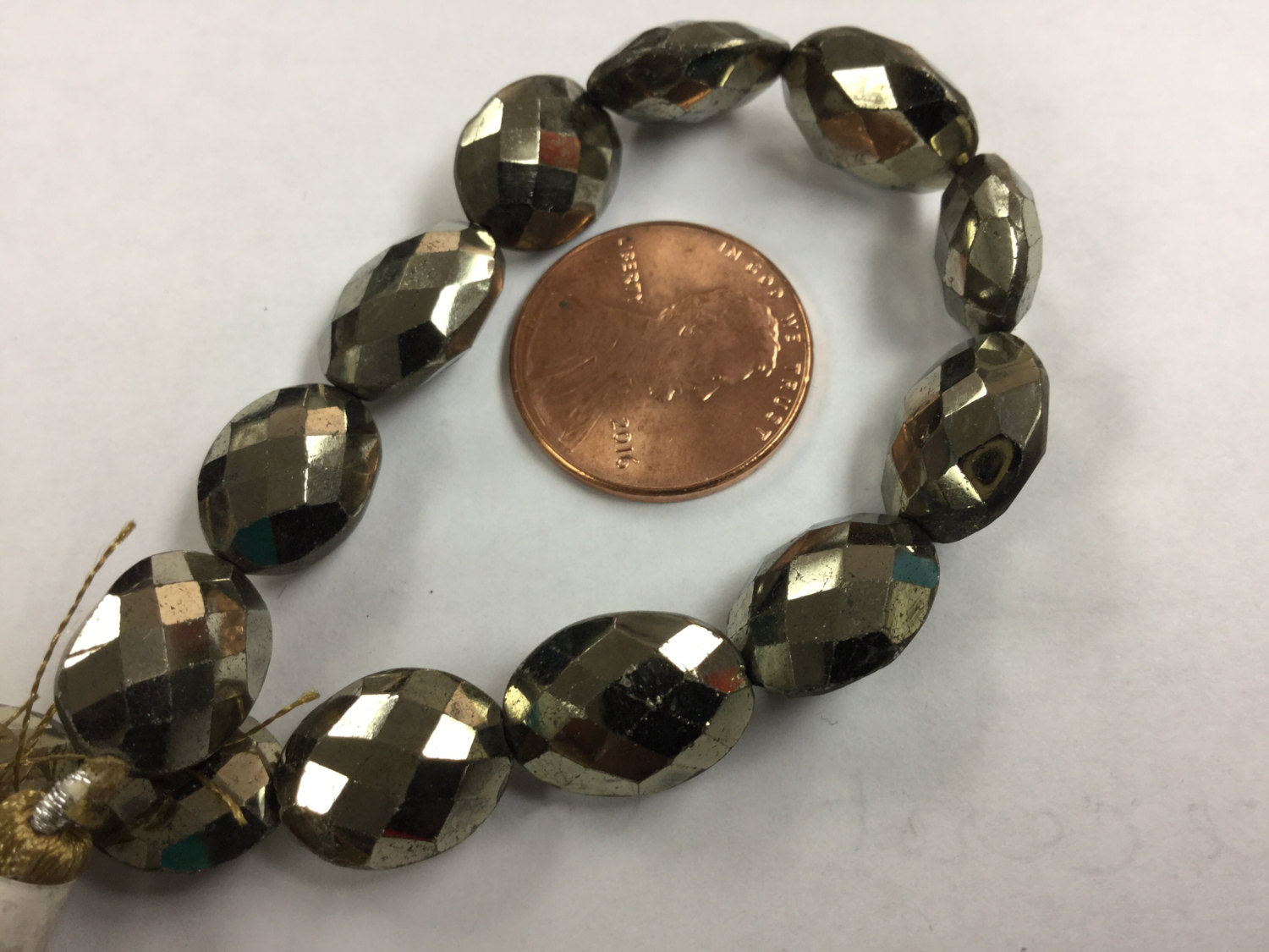 Natural Pyrite Ovals Faceted