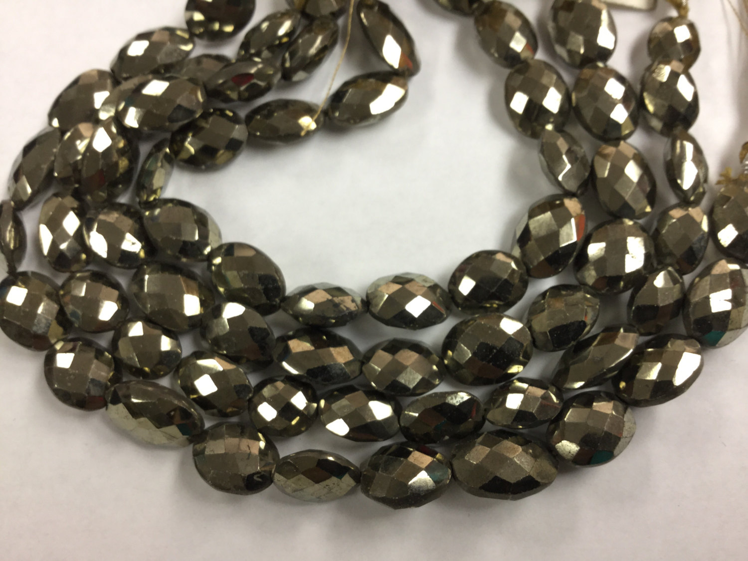 Natural Pyrite Ovals Faceted
