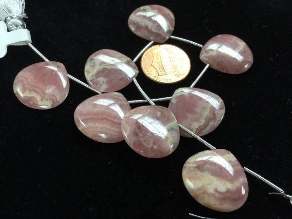 Natural Rhodocrosite Hearts Smooth