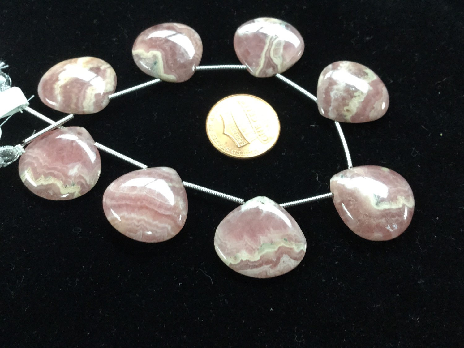 Natural Rhodocrosite Hearts Smooth