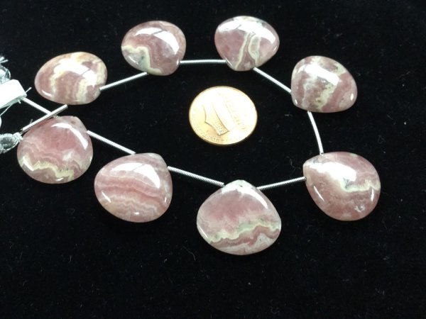 Natural Rhodocrosite Hearts Smooth