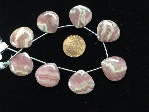 Natural Rhodocrosite Hearts Smooth