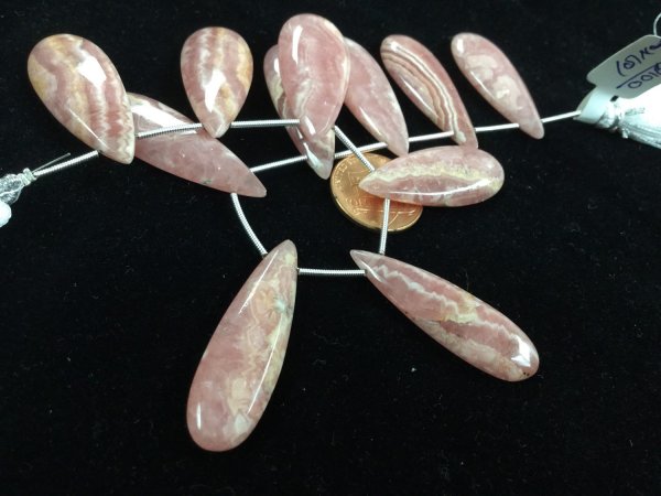 Natural Rhodocrosite Pears Smooth