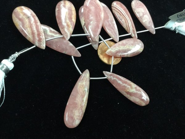 Natural Rhodocrosite Pears Smooth