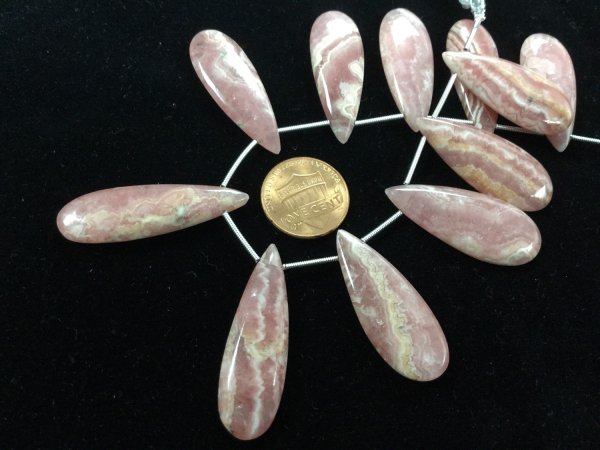 Natural Rhodocrosite Pears Smooth