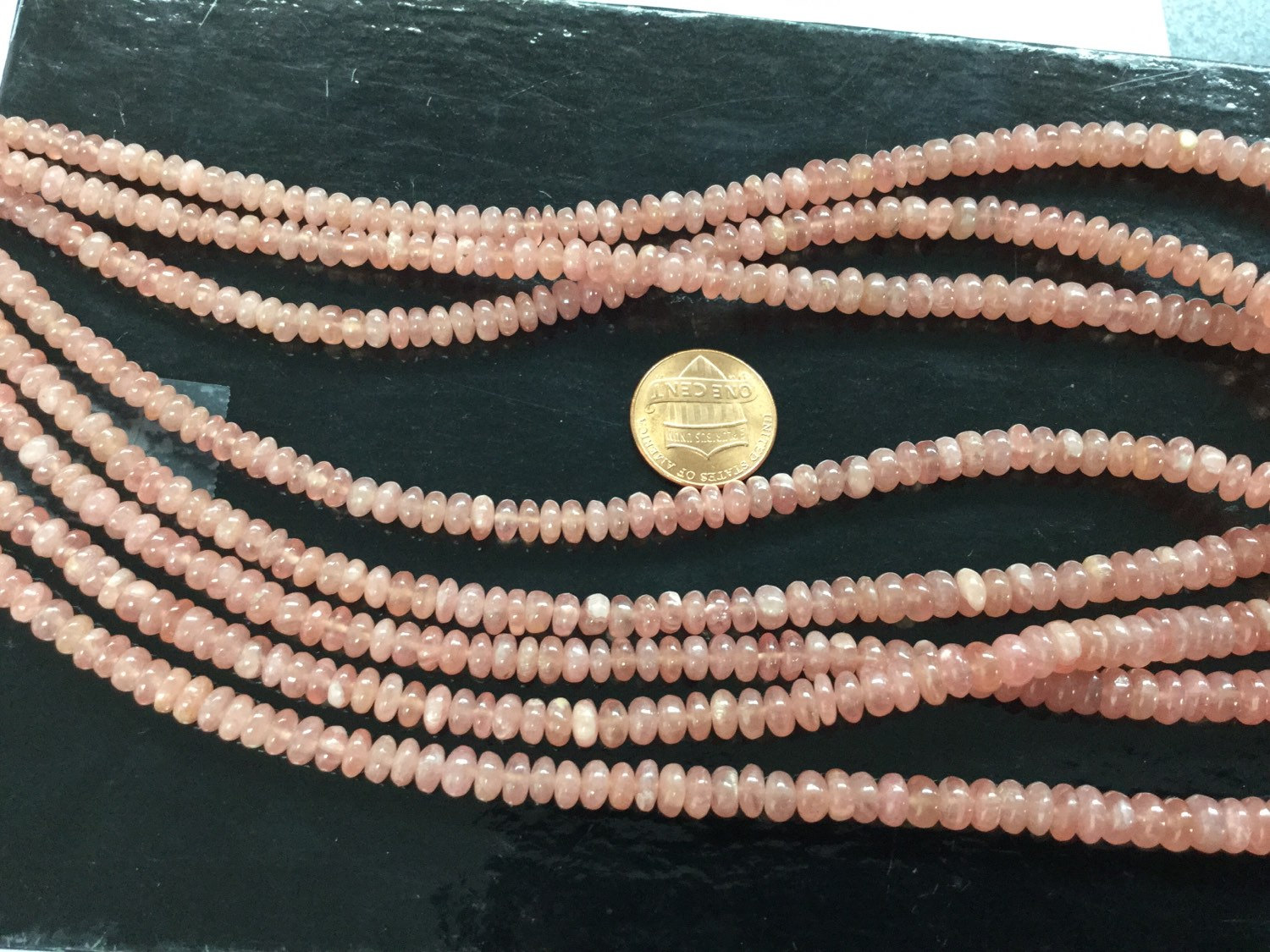Natural Rhodocrosite Rondelles Smooth