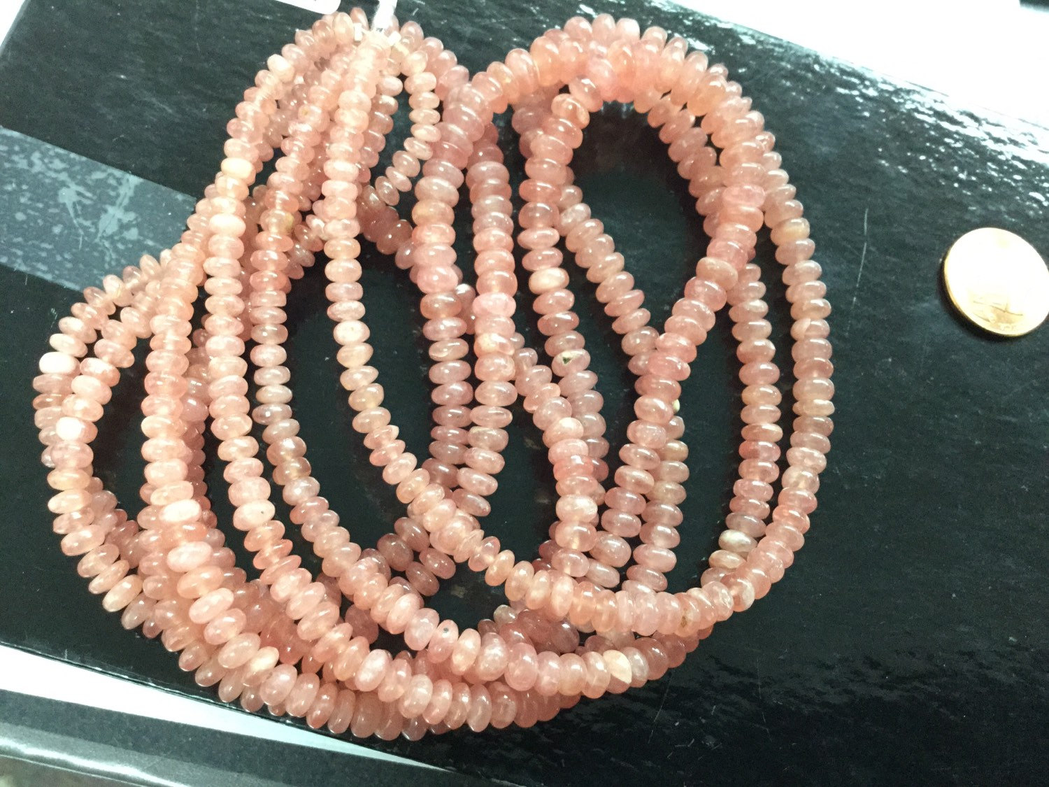 Natural Rhodocrosite Rondelles Smooth