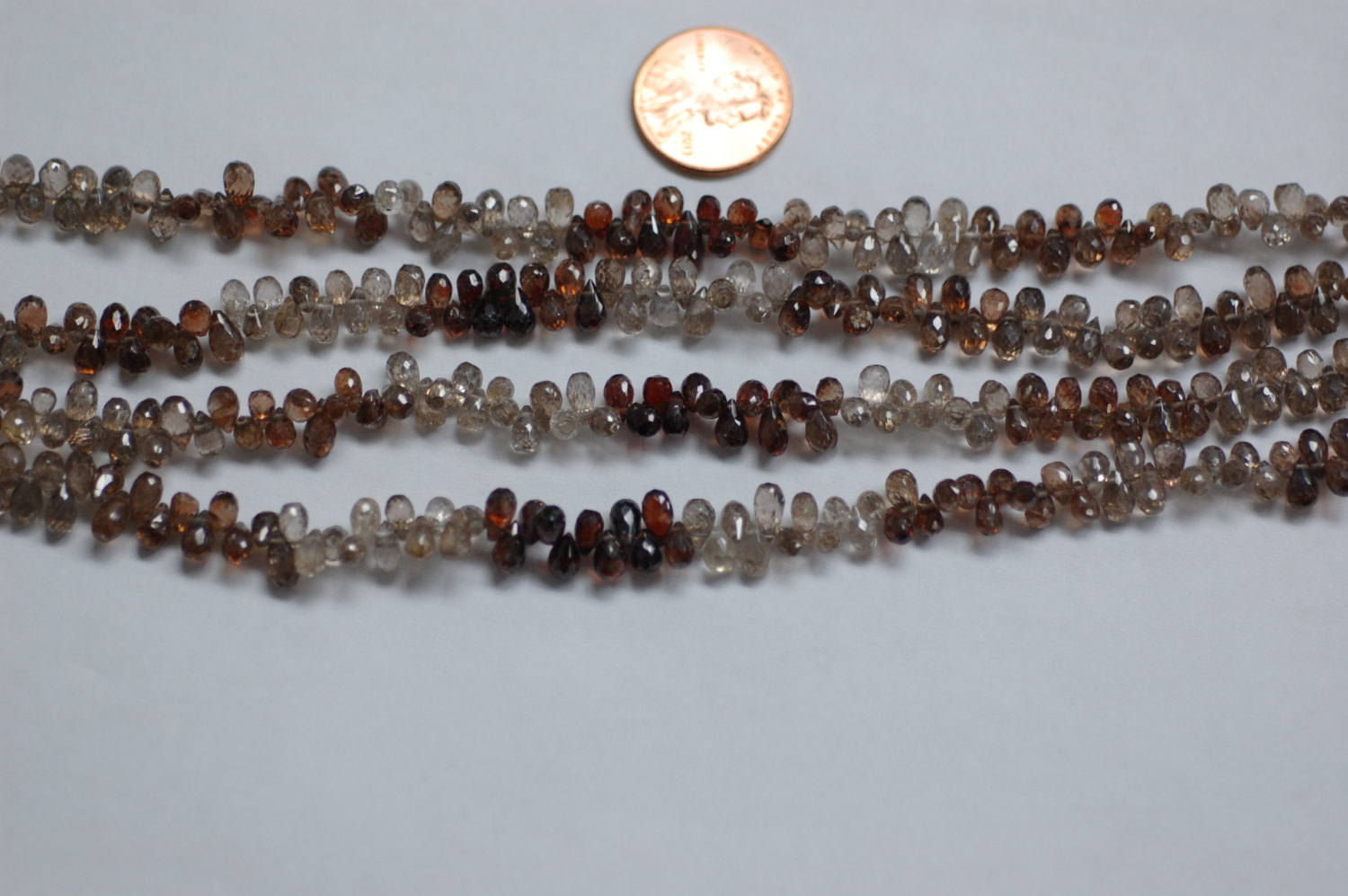 Natural Shaded Brown Zircon Small Drops Faceted