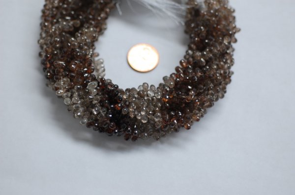 Natural Shaded Brown Zircon Small Drops Faceted