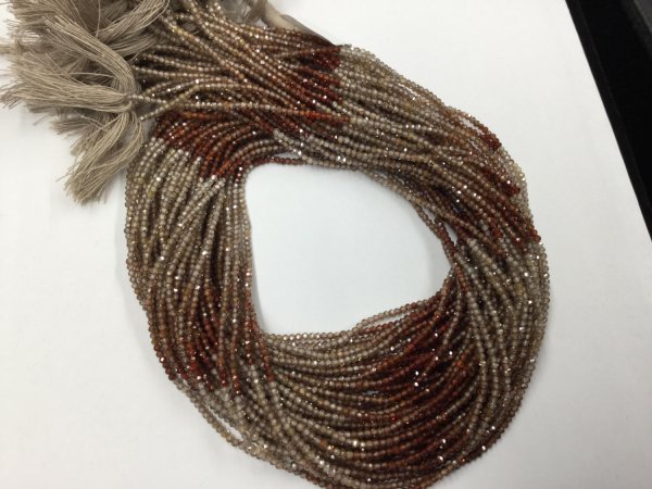 Natural Shaded Zircon Rondelles Faceted