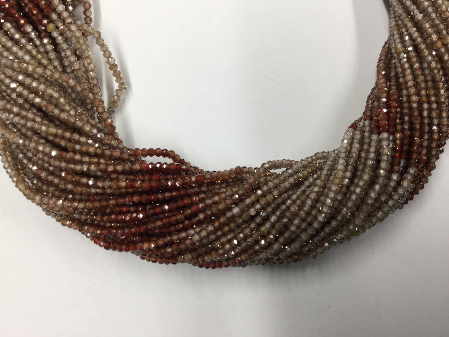 Natural Shaded Zircon Rondelles Faceted