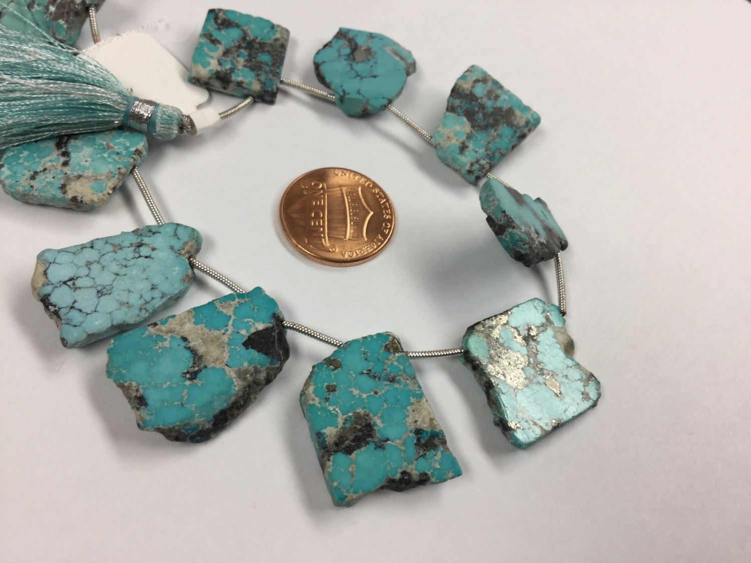 Natural Sleeping Beauty Turquoise Slice Smooth