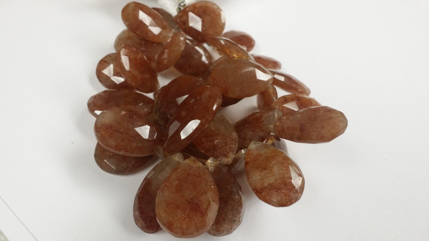 Natural Sunstone Pears Faceted