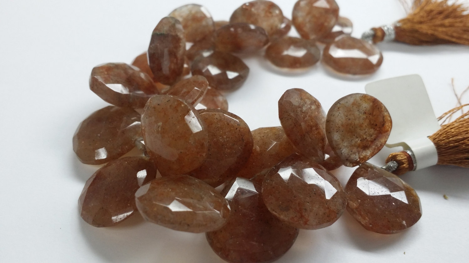 Natural Sunstone Pears Faceted