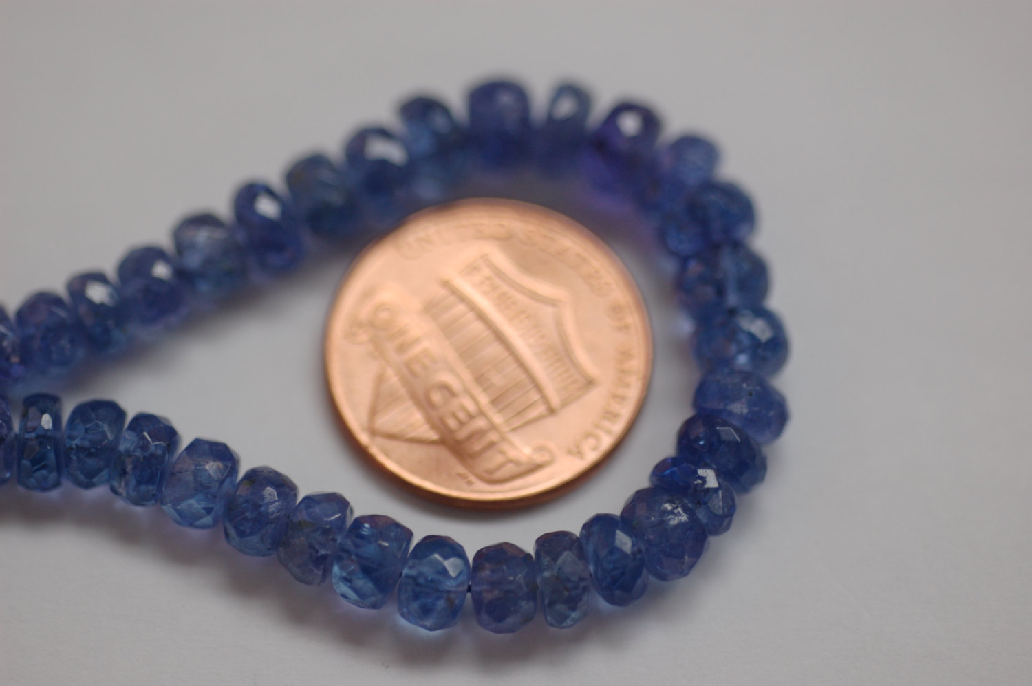 Natural Tanzanite Rondelle Faceted