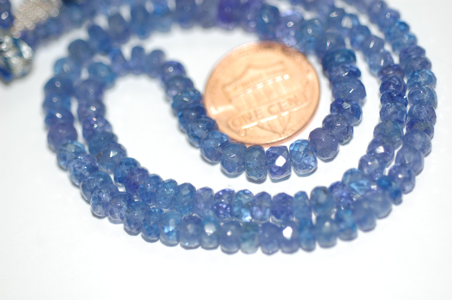 Natural Tanzanite Rondelle Faceted