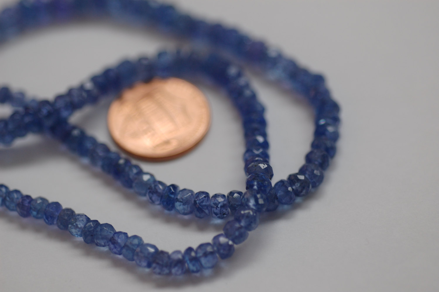 Natural Tanzanite Rondelle Faceted