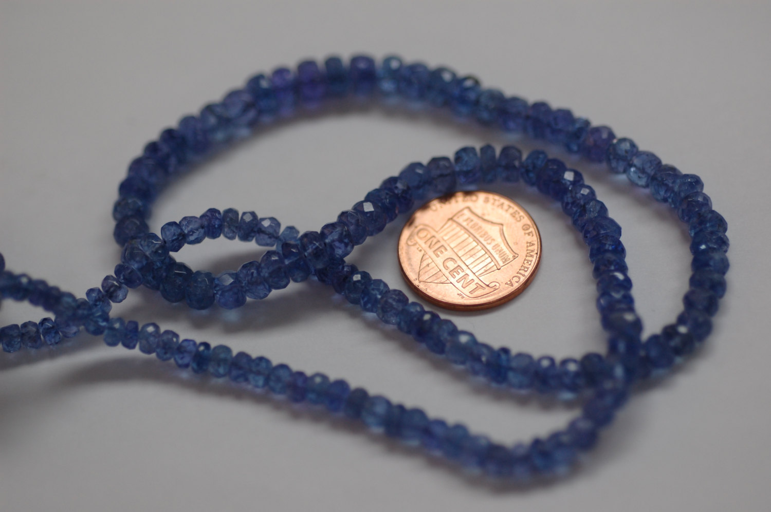 Natural Tanzanite Rondelle Faceted