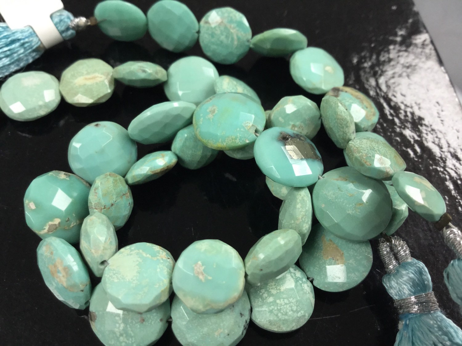 Natural Turquoise Coin Faceted