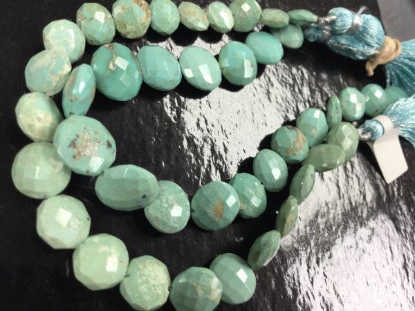 Natural Turquoise Coins Faceted