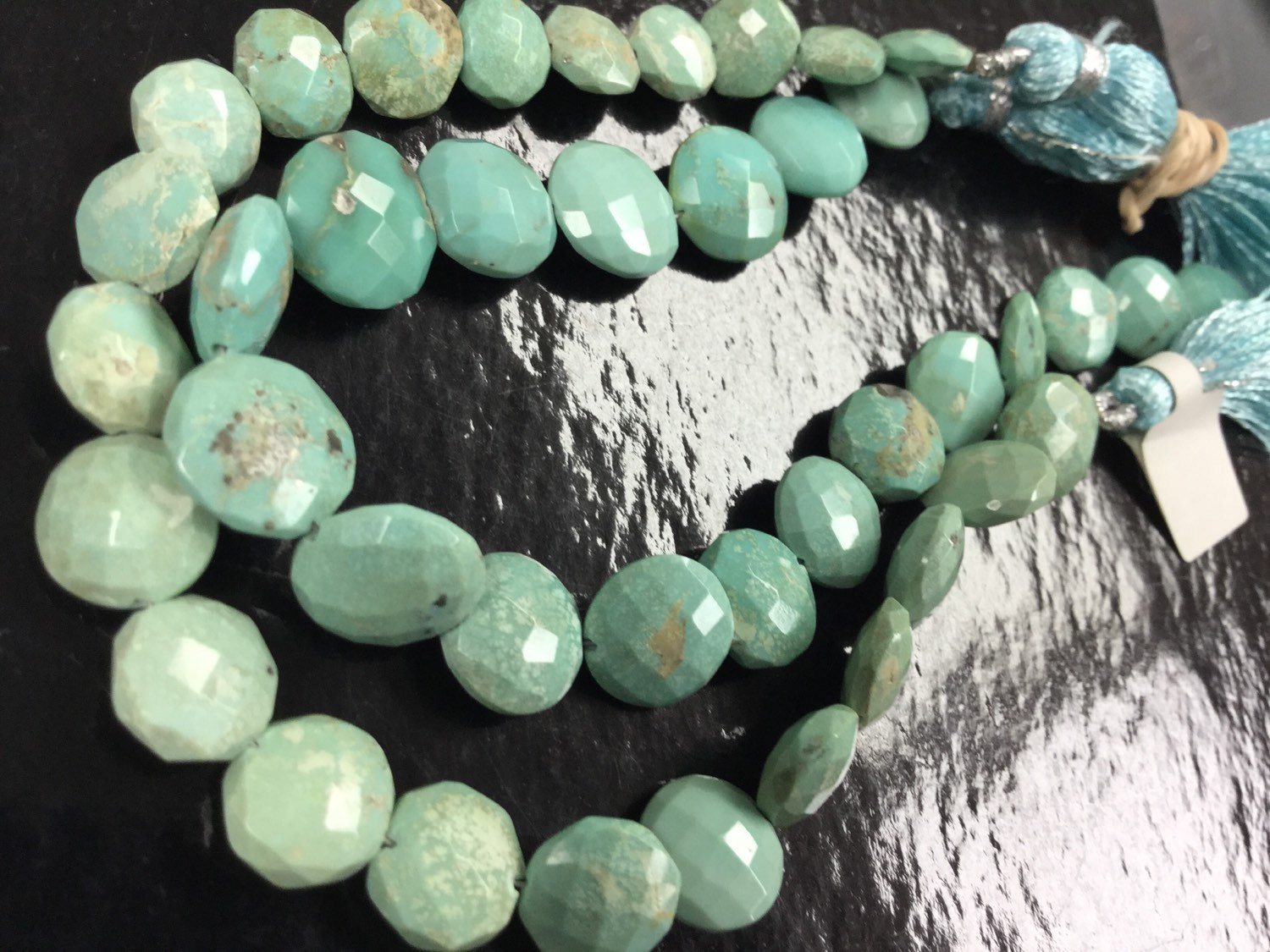 Natural Turquoise Coin Faceted