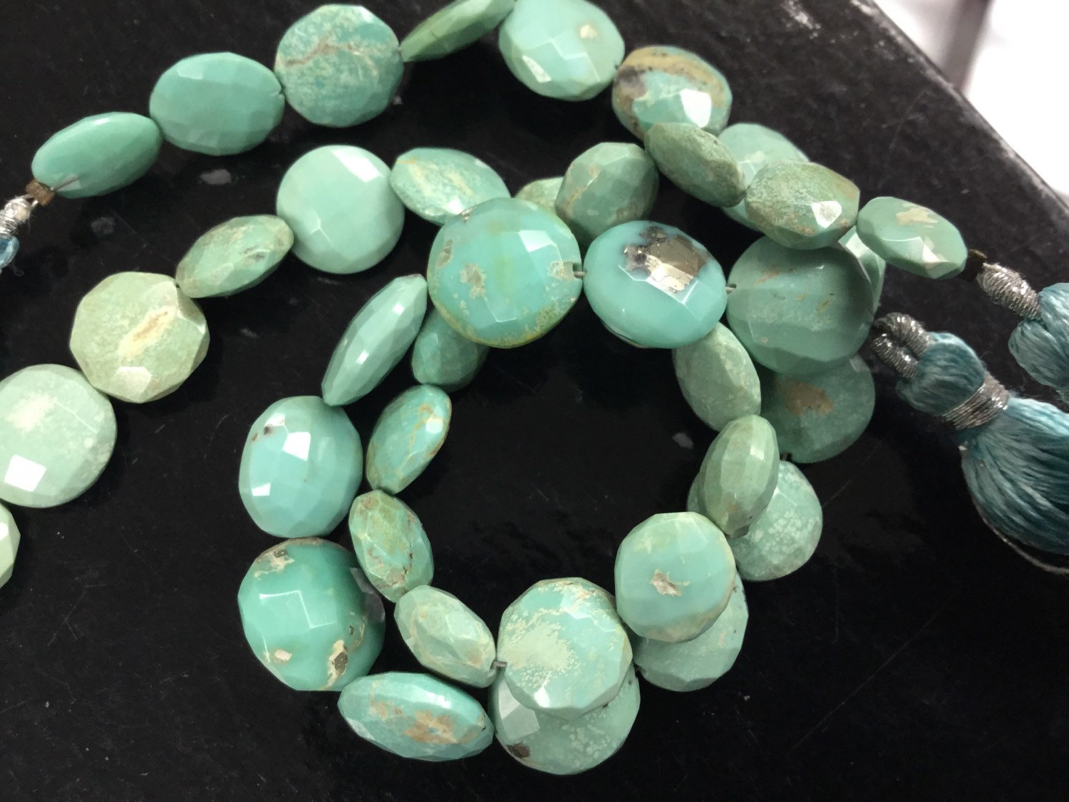 Natural Turquoise Coin Faceted