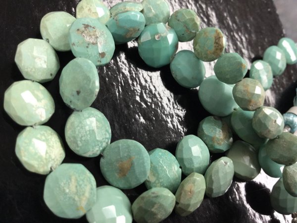 Natural Turquoise Coin Faceted
