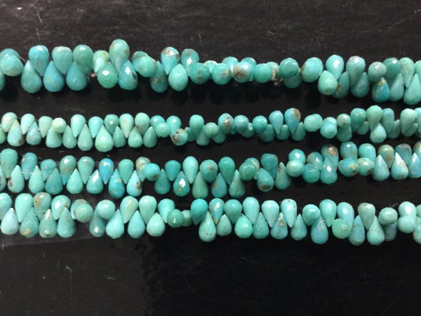 Natural Turquoise Drops Faceted