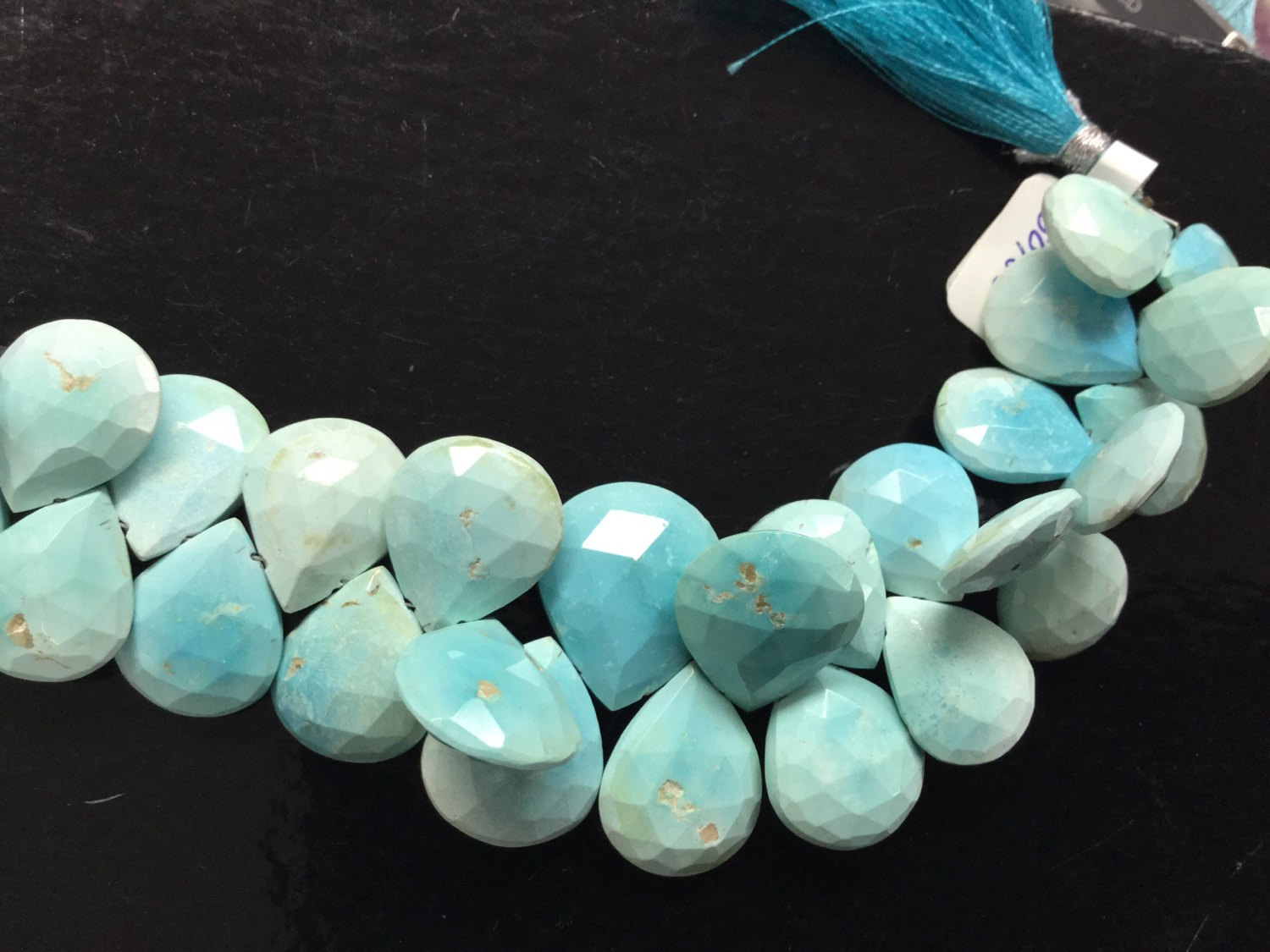Natural Turquoise Heart Faceted