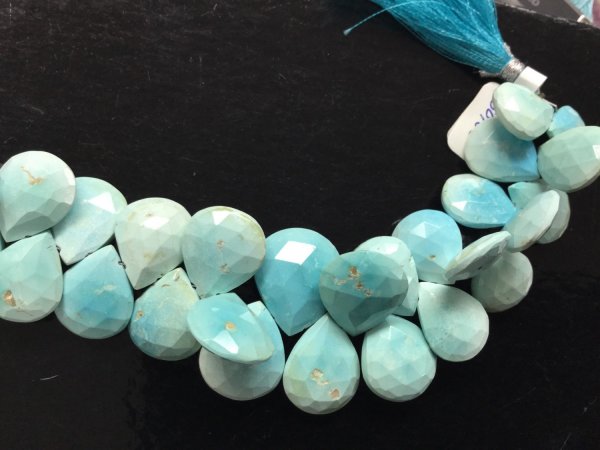 Natural Turquoise Heart Faceted