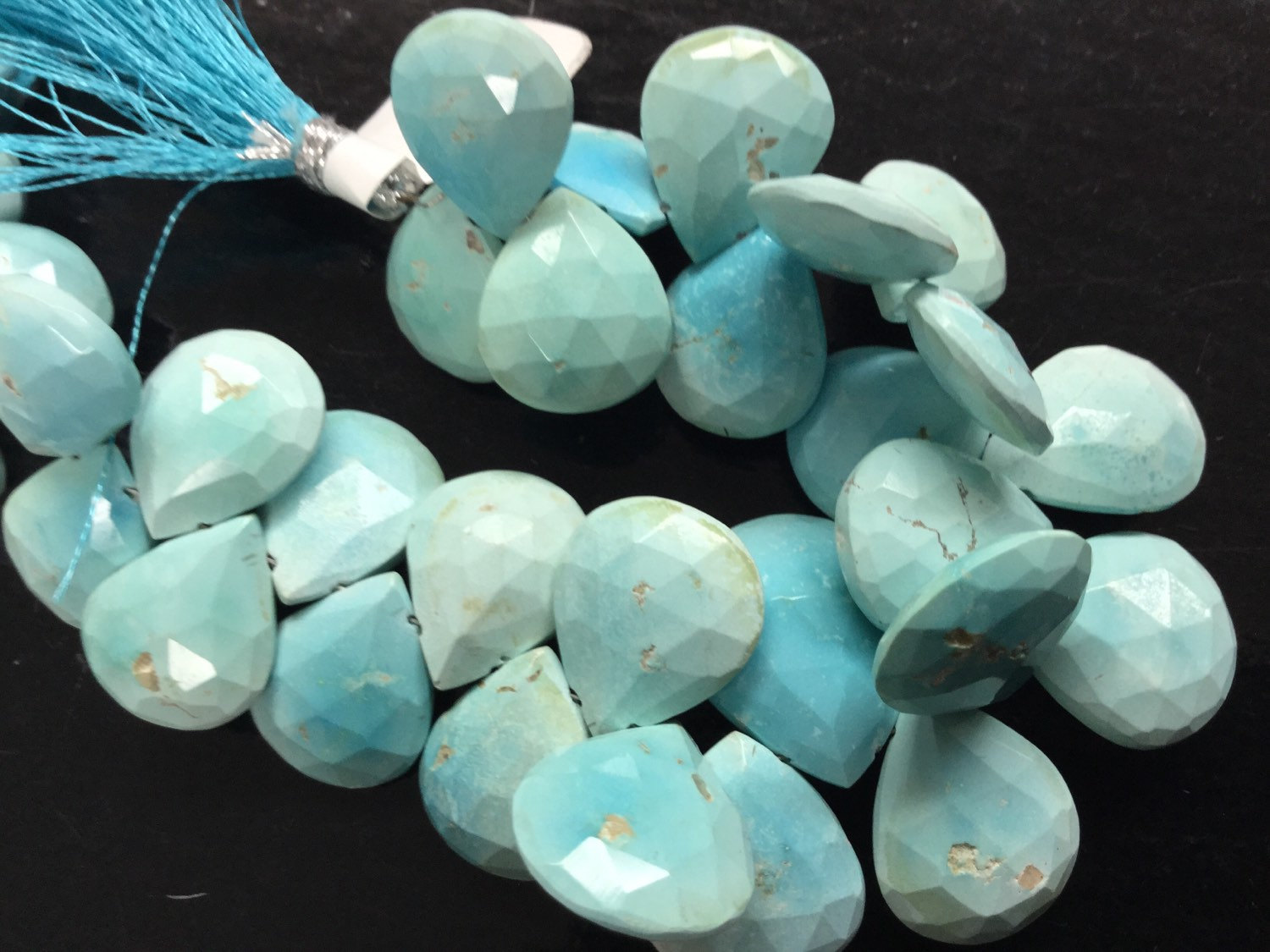 Natural Turquoise Heart Faceted