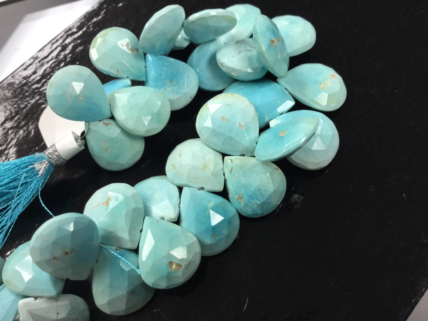 Natural Turquoise Heart Faceted