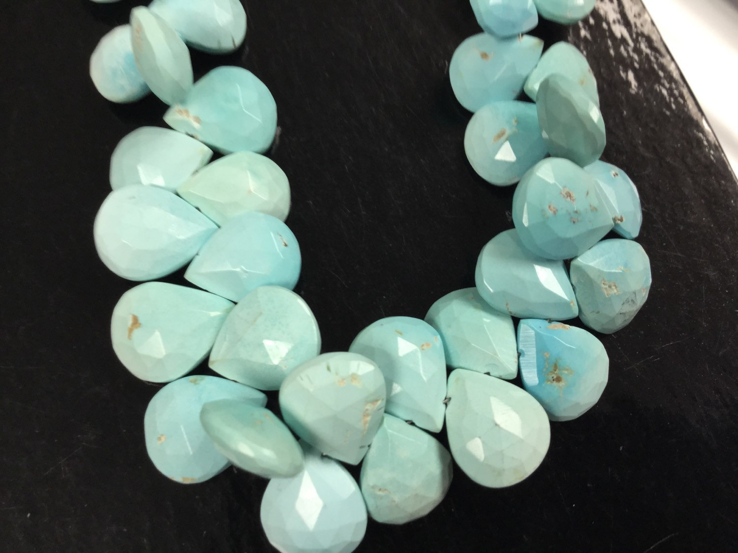 Natural Turquoise Heart Faceted