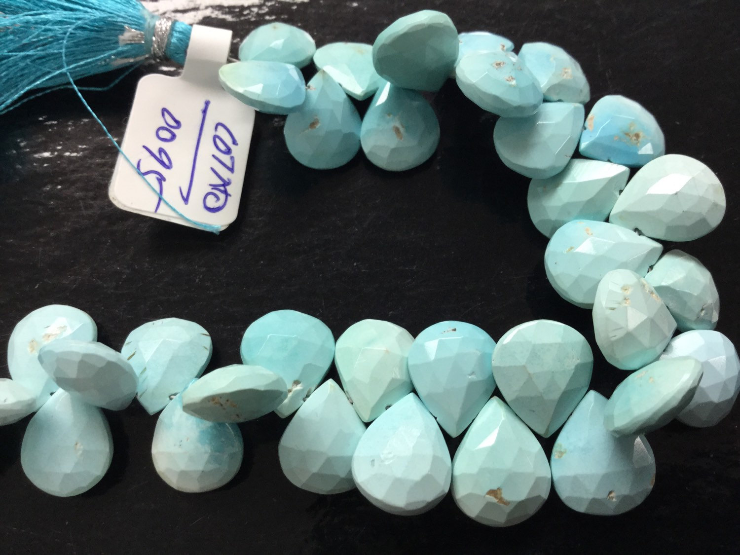 Natural Turquoise Heart Faceted