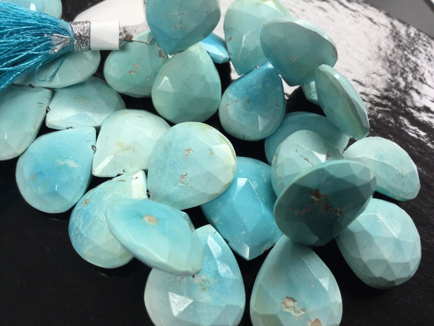 Natural Turquoise Heart Faceted
