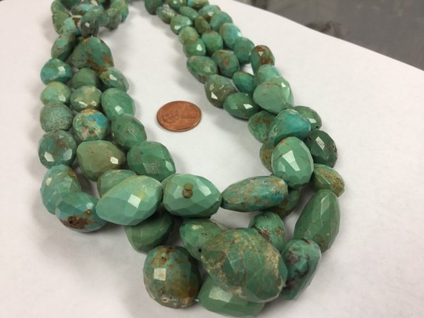 Natural Turquoise Nugget Faceted
