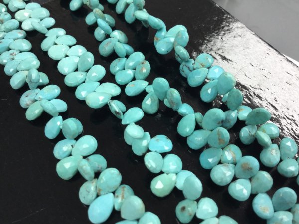 Natural Turquoise Pear Faceted