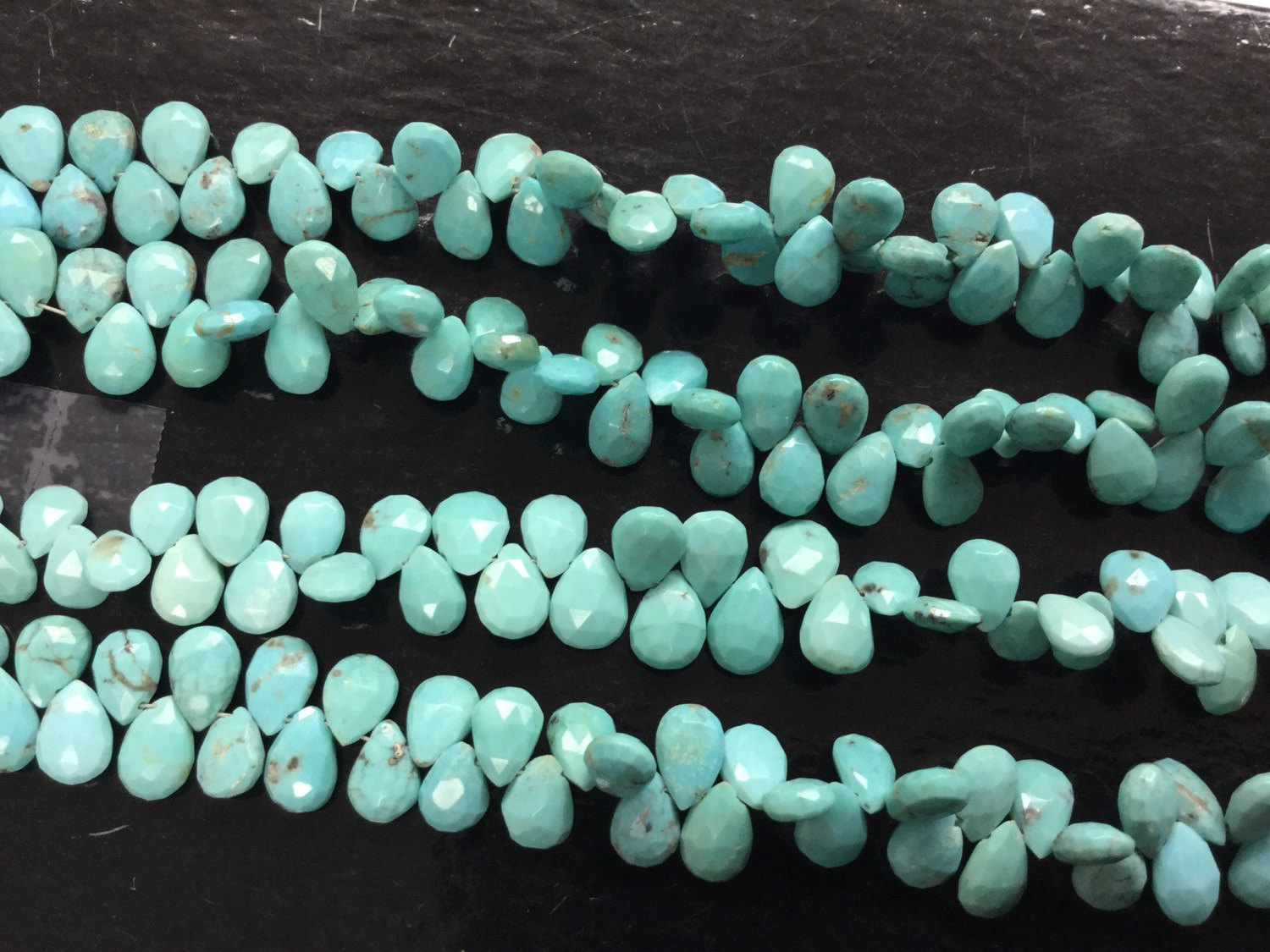 Natural Turquoise Pear Faceted