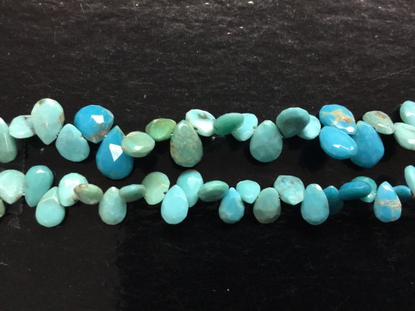 Natural Turquoise Pear Faceted