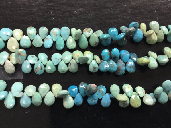 Natural Turquoise Pear Faceted