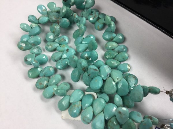 Natural Turquoise Pear Faceted
