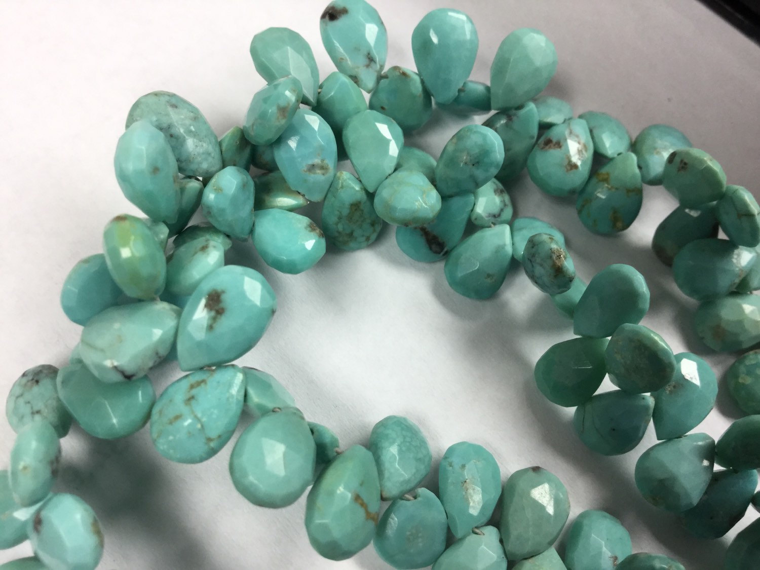 Natural Turquoise Pear Faceted