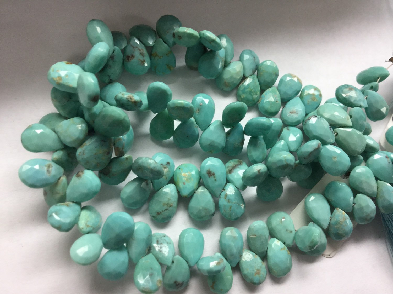 Natural Turquoise Pear Faceted