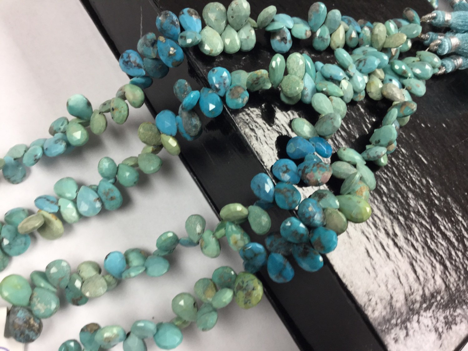 Natural Turquoise Pear Faceted