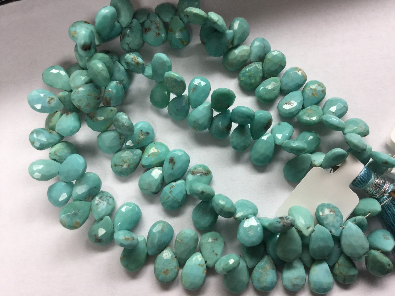 Natural Turquoise Pear Faceted