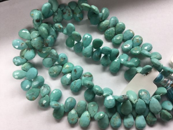 Natural Turquoise Pear Faceted