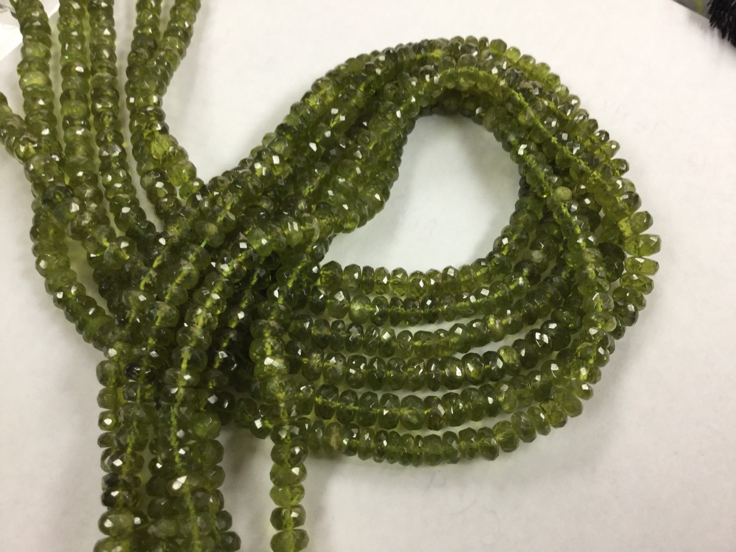 Natural Vesuvianite Rondelles Faceted