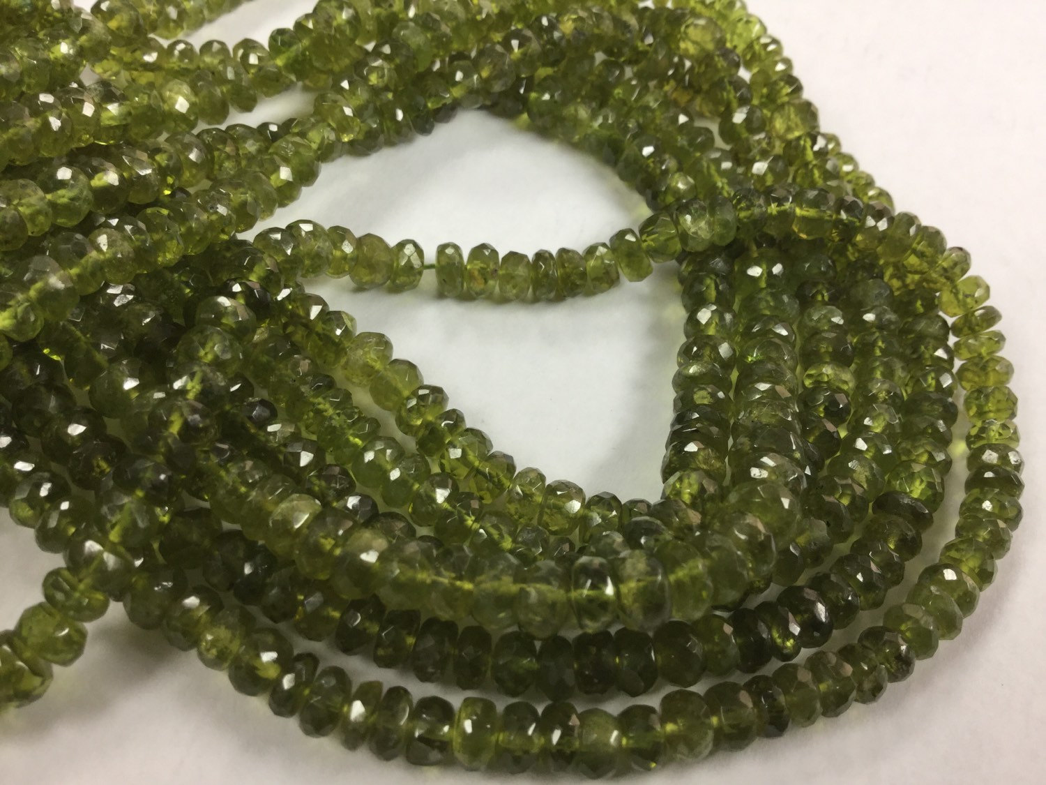Natural Vesuvianite Rondelle Faceted