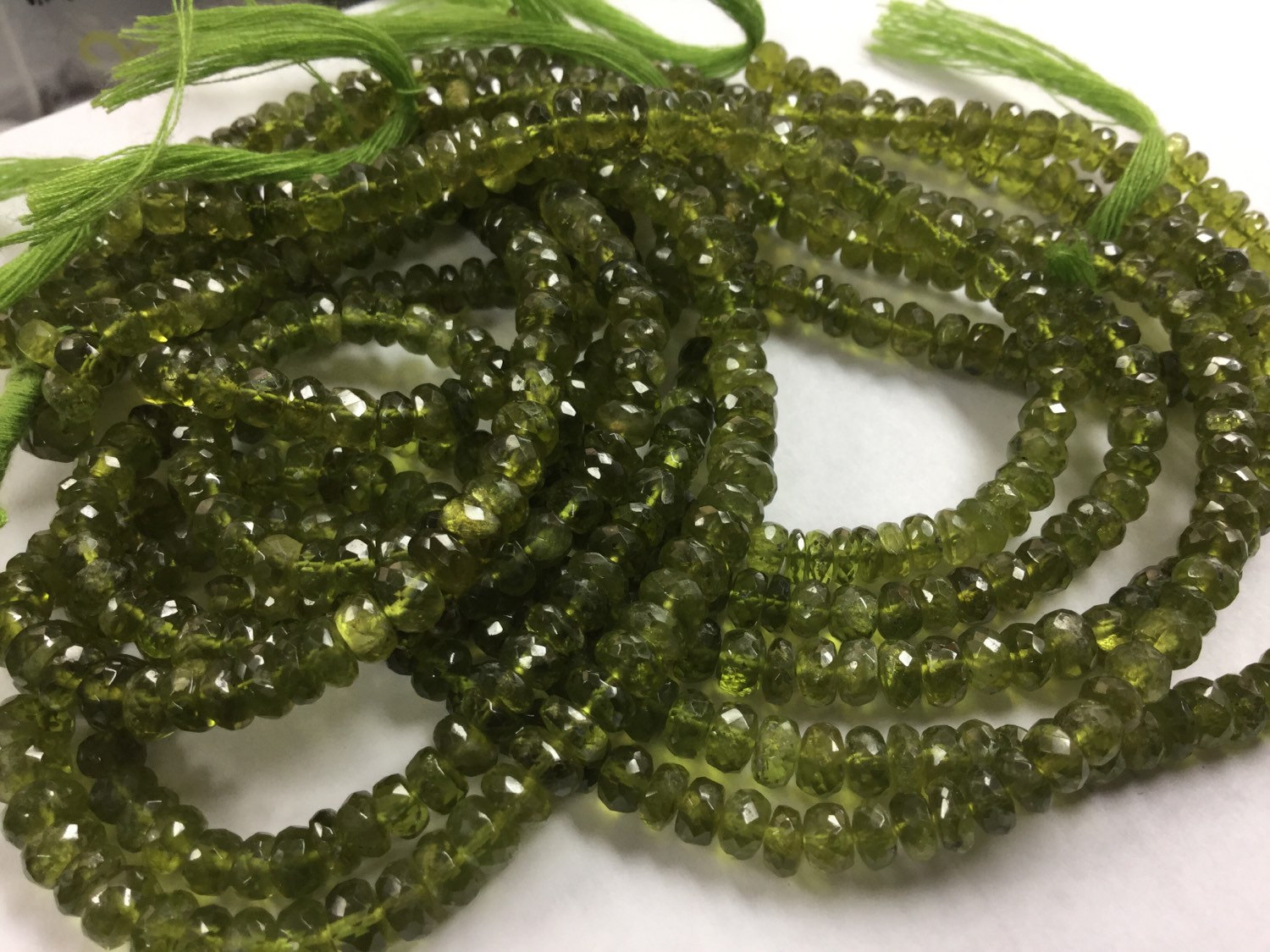 Natural Vesuvianite Rondelle Faceted